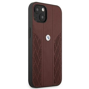 BMW BMHCP13MRSPPR Back Case Aizmugurējais Ādas Apvalks Telefonam Apple iPhone 13 Sarkans