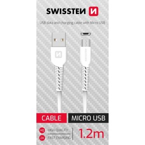 Swissten Data Kabelis USB / Micro USB 1.2m