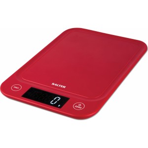 Salter 1067 RDDRA Digital Kitchen Scale, 5kg Capacity red