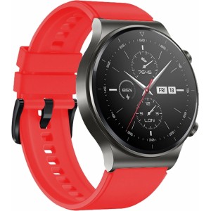 Marka Niezdefiniowana Silicone Strap for Huawei Watch GT 2/3/4/2 Pro/3 Pro/4 Pro/GT 2e 46mm - Red