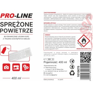 Pro-Line Compressed air for cleaning the electronics of sewing machines PRO-LINE spray 400ml