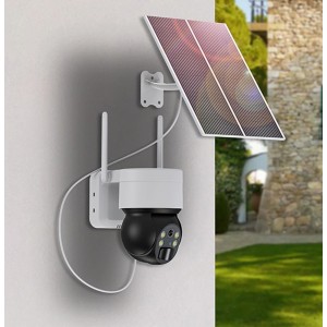 Choetech ASC006-WF solar intelligent PTZ WiFi camera with 5W solar panel - white