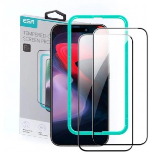 ESR TEMPERED GLASS 2-PACK IPHONE 15 PRO BLACK (universal)