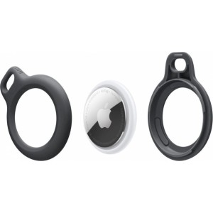 Tech-Protect Rough case for Apple AirTag with ring - black