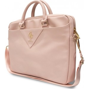 Guess Triangle 4G bag for a 16" laptop - pink