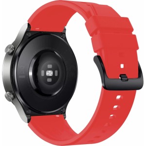 Marka Niezdefiniowana Silicone Strap for Huawei Watch GT 2/3/4/2 Pro/3 Pro/4 Pro/GT 2e 46mm - Red