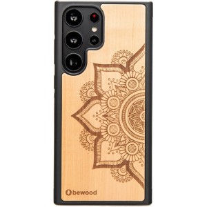 Bewood Mandala Apple Tree wooden case for Samsung Galaxy S23 Ultra - light brown