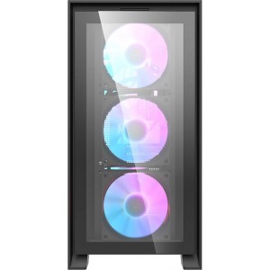 Darkflash Computer case Darkflash DRX70 GLASS + 4 RGB fans (black)