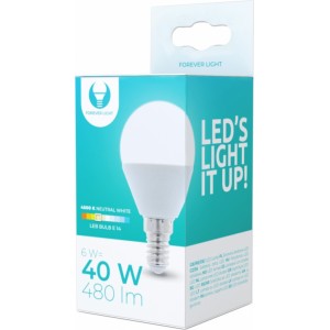 Telforceone LED bulb E14 G45 6W 4500K 480lm Forever Light