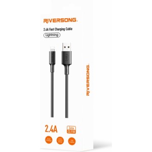 Riversong cable Zeta USB - Lightning 1,0m 2,4A black CL118