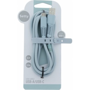 None Setty cable USB - USB-C 1,5 m 2,1A KSA-C-1.523 blue