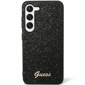 None Guess case for Samsung Galaxy S24 S921 GUHCS24SHGGSHK black hardcase Glitter Script