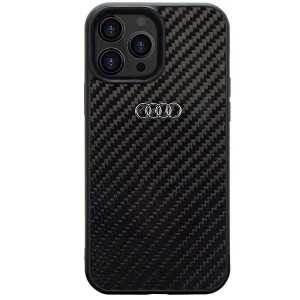 None Audi case for iPhone 14 Pro 6,1" AU-TPUPCIP14P-R8/D2-BK black hardcase Carbon Fiber