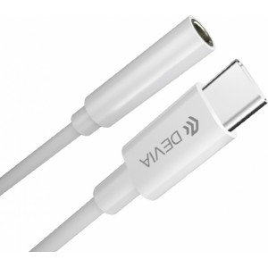 Devia adapter EC608 USB-C - jack 3,5mm white