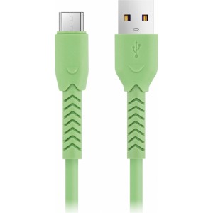 Maxlife MXUC-04 cable USB - microUSB 1,0 m 3A green