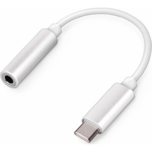 Setty adapter USB-C - audio jack 3,5mm white