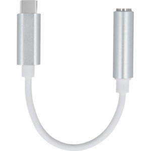 Setty adapter USB-C - audio jack 3,5mm white