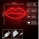 None Neon LED Light LIPS red Bat + USB FLNE08 Forever Light