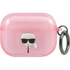 None Karl Lagerfeld case for AirPods Pro KLAPUKHGP pink Glitter Karl`s Head