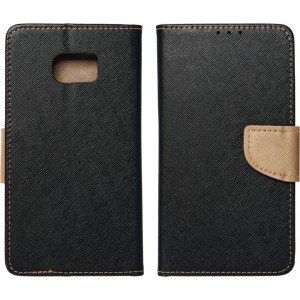 OEM FANCY Book case for SAMSUNG S23 ULTRA black / gold