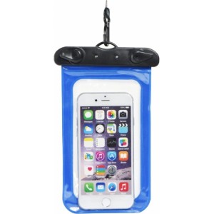 OEM Waterproof bag for mobile phone with plastic closing blue