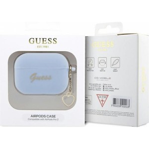 Guess case for APPLE AirPods Pro 2 (2022 / 2023) GUAP2LSCHSB (Silicone Charm Heart Collection) blue