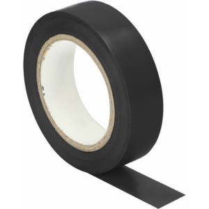 Orno Set of 10 insulation tapes, flame-retardant, black, 15mm wide, 0.13mm thick, 10m long