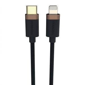 Duracell USB-C cable for Lightning 1m (Black)