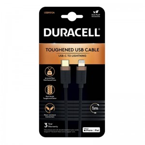 Duracell USB-C cable for Lightning 1m (Black)