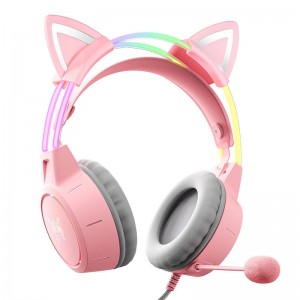 Onikuma Gaming headphones ONIKUMA X15Pro Pink Cat's Ears