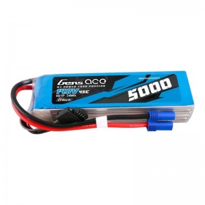 Gens Ace G-Tech 5000mAh 14.8V 45C 4S1P Heli Lipo Battery with EC5 Plug