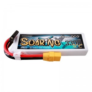 Gens Ace G-Tech Soaring 3300mAh 11.1V 30C 3S1P Lipo Battery Pack with XT90 plug