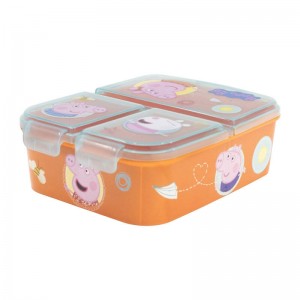 Stor Lunch Box for Kids STOR 13920 3 Compartments Peppa Pig (orange)