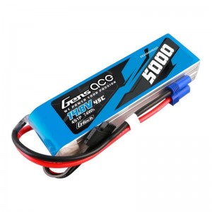 Gens Ace G-Tech 5000mAh 14.8V 45C 4S1P Heli Lipo Battery with EC5 Plug