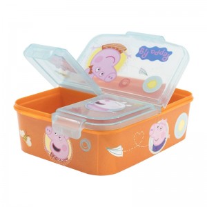 Stor Lunch Box for Kids STOR 13920 3 Compartments Peppa Pig (orange)