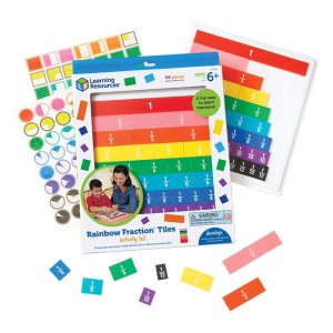 Learning Resources Rainbow Fraction Tiles With Tray Learning Resources LER 0615