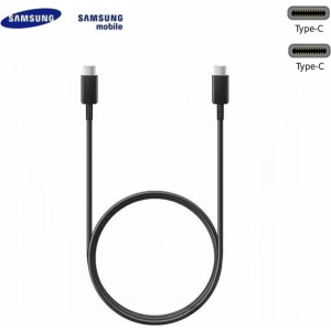 Samsung EP-DN975BBE USB-C uz USB-C Super Ātrās 5A uzlādes un datu kabelis melns 1m (OEM)