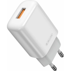 Jellico EU01 USB 12W Universāls USB Adaptīvs Lādētājs 1x USB 2.4A maksimāli (5-12V) Balts