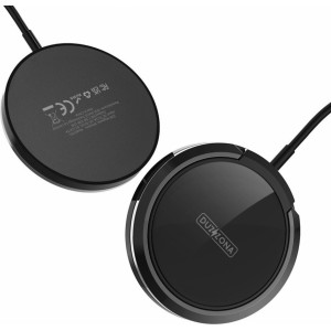 Duzzona W1 15W MagSafe Bezvadu Tālruņu Lādētājs ar Saliekamo Statīvu USB-C 1.2 m Melns