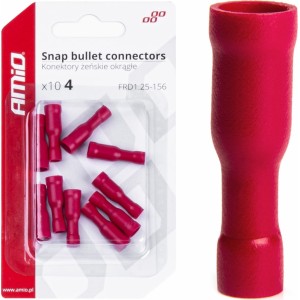 Amio Snap bullet connectors 4mm 0.5-1.5mm2 10A 10 pcs