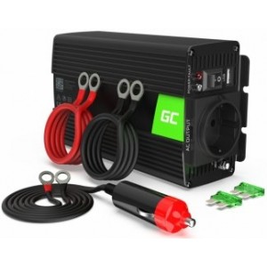 Greencell Green Cell Car Power Inverter Converter Strāvas pārveidotājs 12V to 230V / 300W / 600W Modified Sine Wave