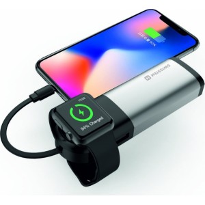 Swissten 2in1 6700 mAh Power Bank / Lightning-кабель MFi / Беспроводное зарядное устройство для Apple Watch