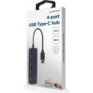 Gembird USB Centrmezgls Hubs 4-port / USB Type-C