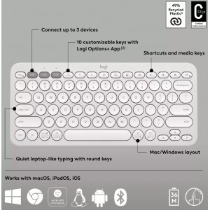 Logitech Pebble Keys 2 K380s Tastatūra