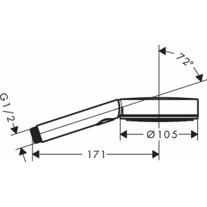 Hansgrohe Pulsify Select 105 3jet Activation rokas duša, hroms