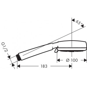 Hansgrohe Crometta 100 Vario rokas dušas klausule, balts/hroms