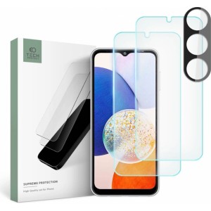 Tech-Protect Supreme Set for Samsung Galaxy A14 4G / 5G 2x Tempered Glass for Display / Tempered Glass for Camera