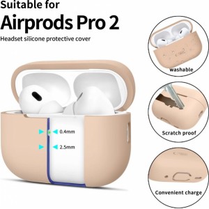 Tech-Protect Silicone Case for Apple AirPods Pro 1 / 2 - Beige