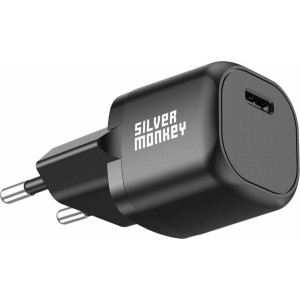 Silver Monkey Mini USB-C 20W PD wall charger - black