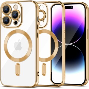 Tech-Protect MagShine Line MagSafe case for iPhone 15 Pro - gold